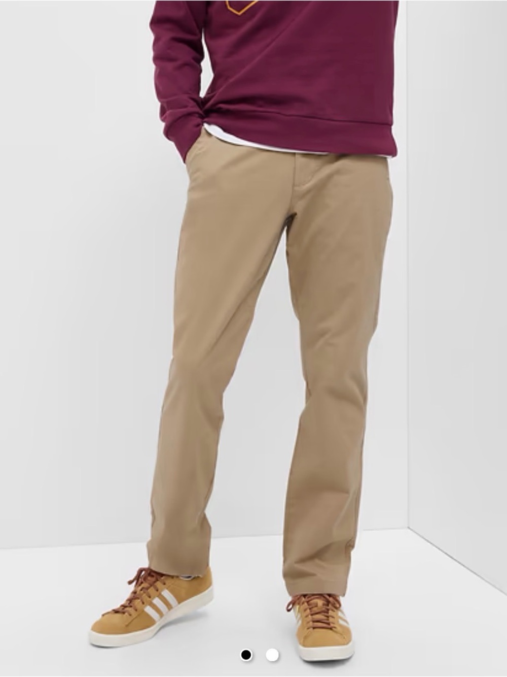 Stafford Tan Straight-Fit Chinos 40x32